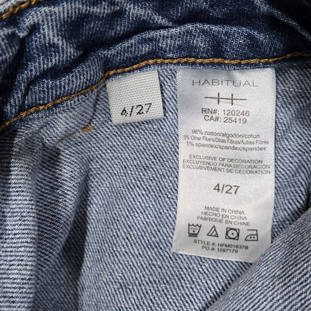 Habitual Jeans 4/27 With Braided Details On Waist -Wide Leg Ankle . - Picture 9 of 9
